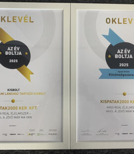A Mádi Reál Élelmiszer lett Az Év boltja - 2025